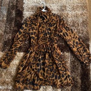 Mini leopard dress
